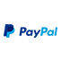 La imagen muestra el logo de PayPal en azul y turquesa con texto.