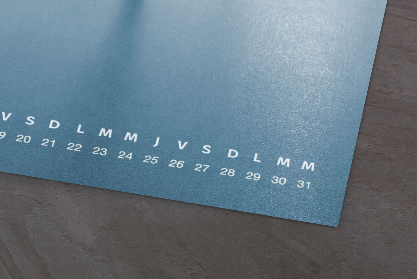 Papel digital mate para calendarios