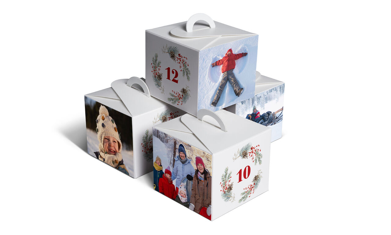 ejemplo para ordenar las cajitas del calendario de Adviento de cajas rellenables