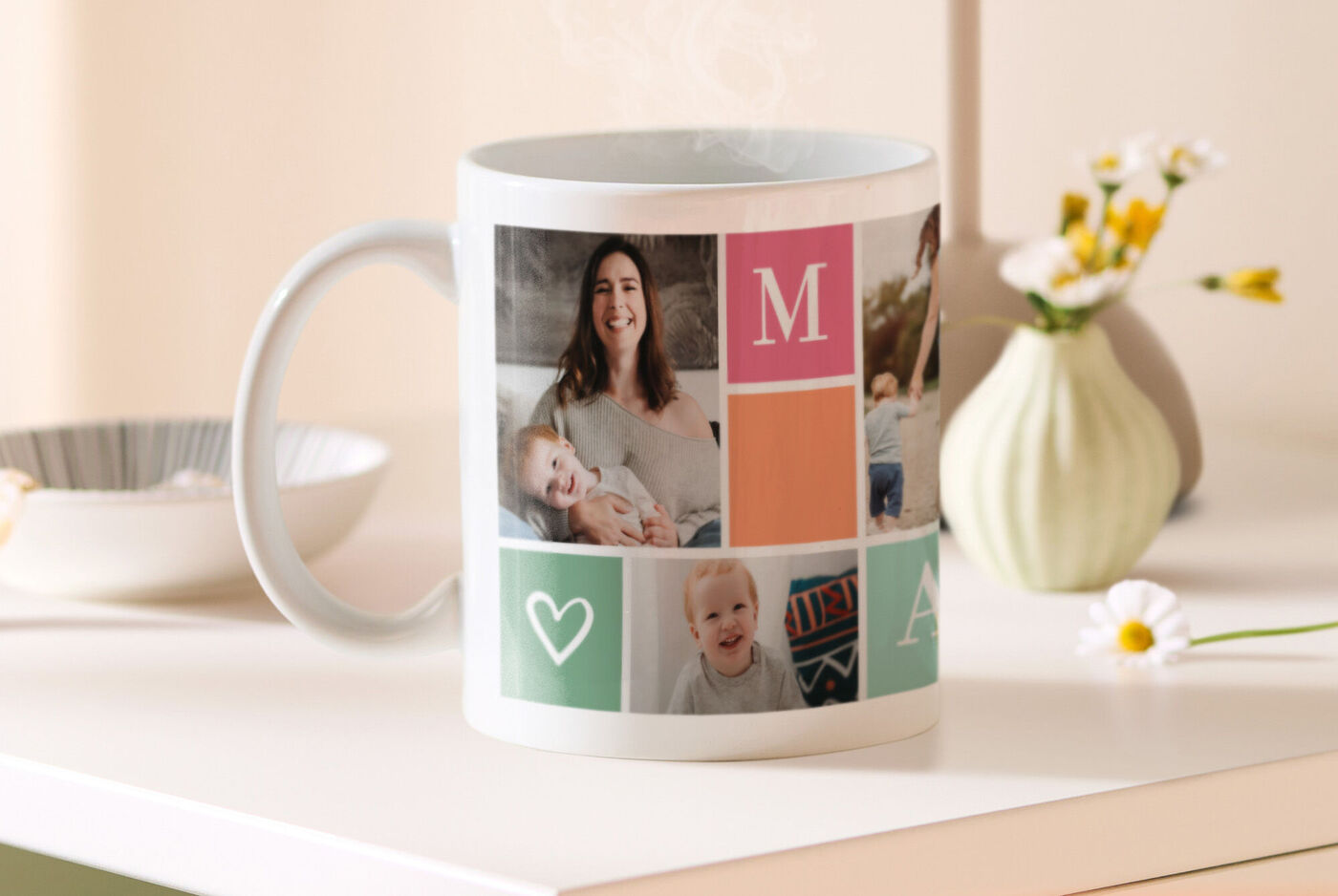 Taza personalizada para zurdos.