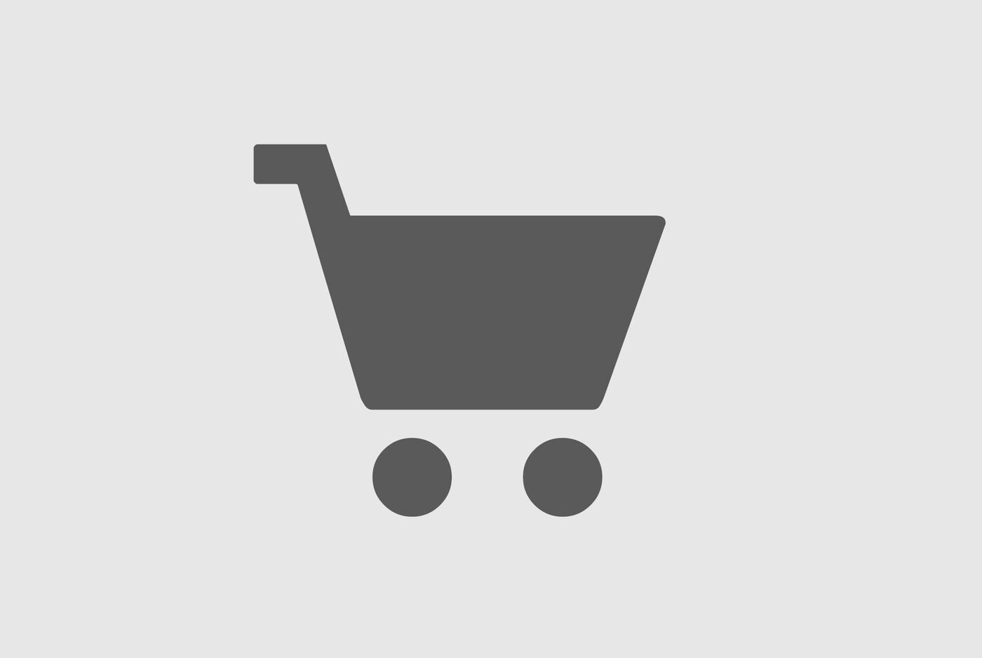 Símbolo de cesta de compras gris sobre fondo claro