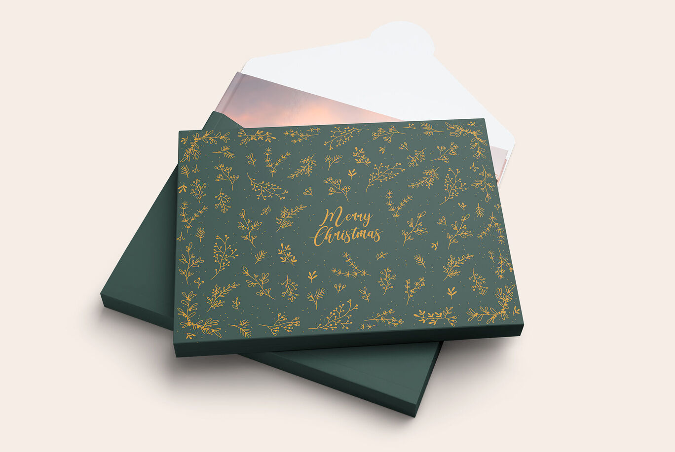 Envoltorio de regalo "Feliz Navidad" para álbum de fotos.