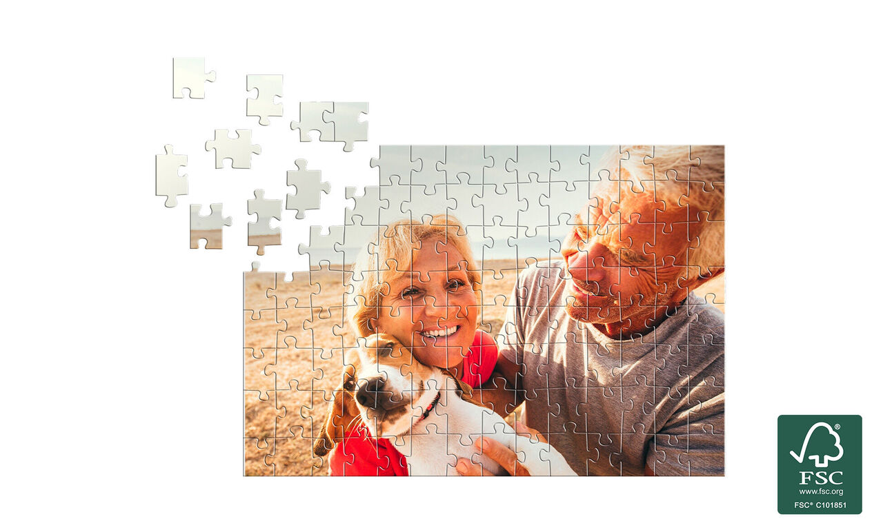 Puzzle personalizado de 112 a 266 piezas. Disfruta montando el rompecabezas con tus seres queridos.