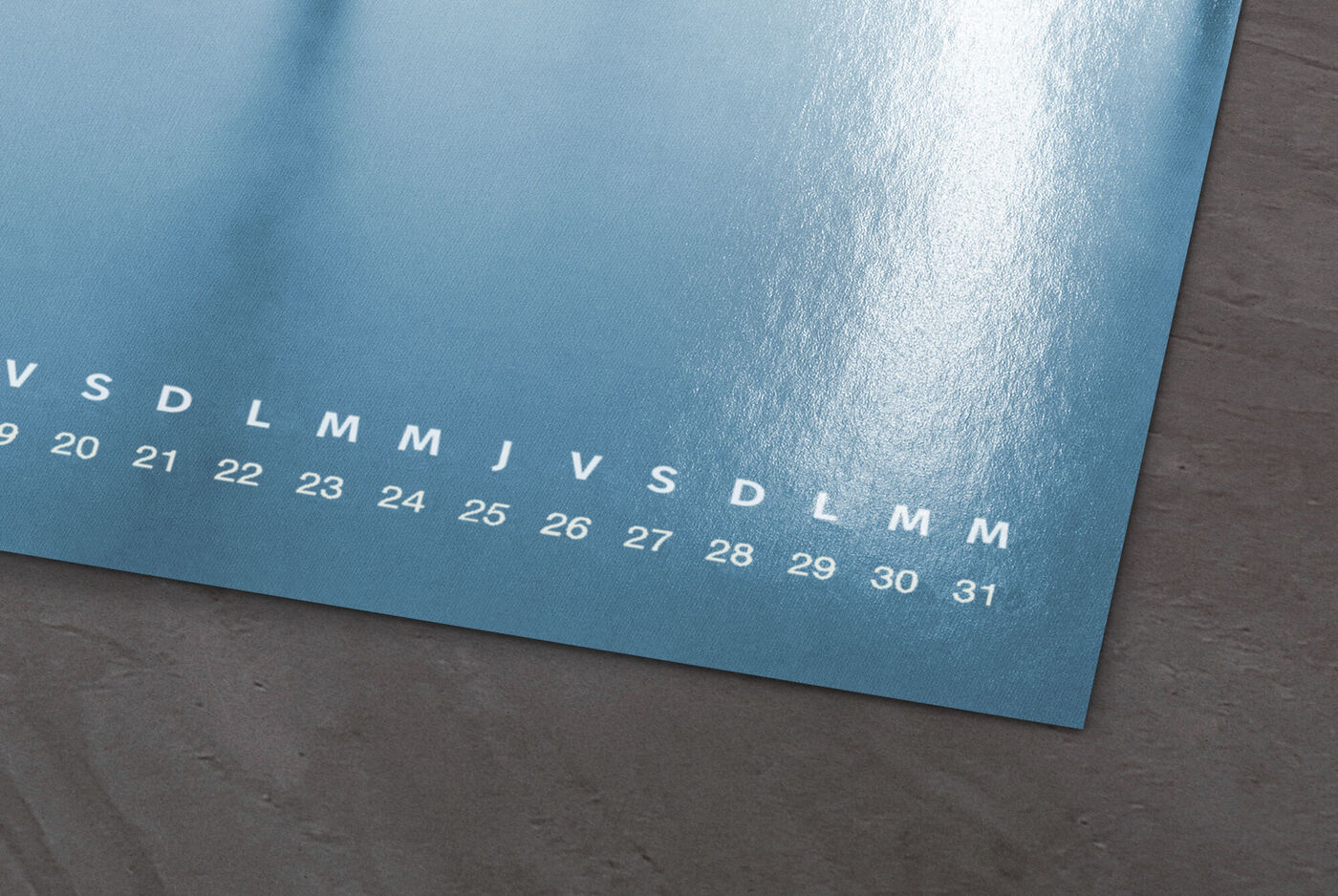 Papel digital brillante para calendarios