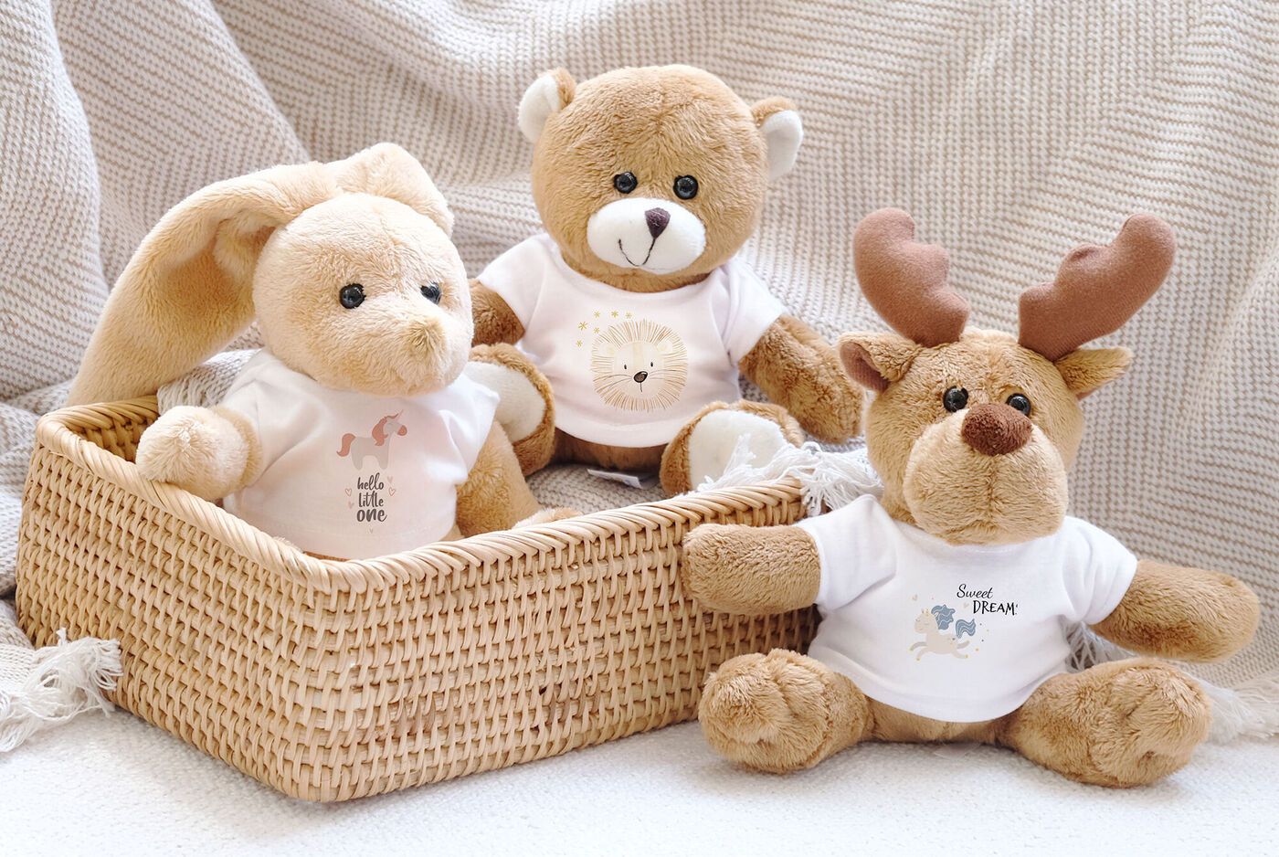 Peluche personalizado con fotos para niños pequeños.