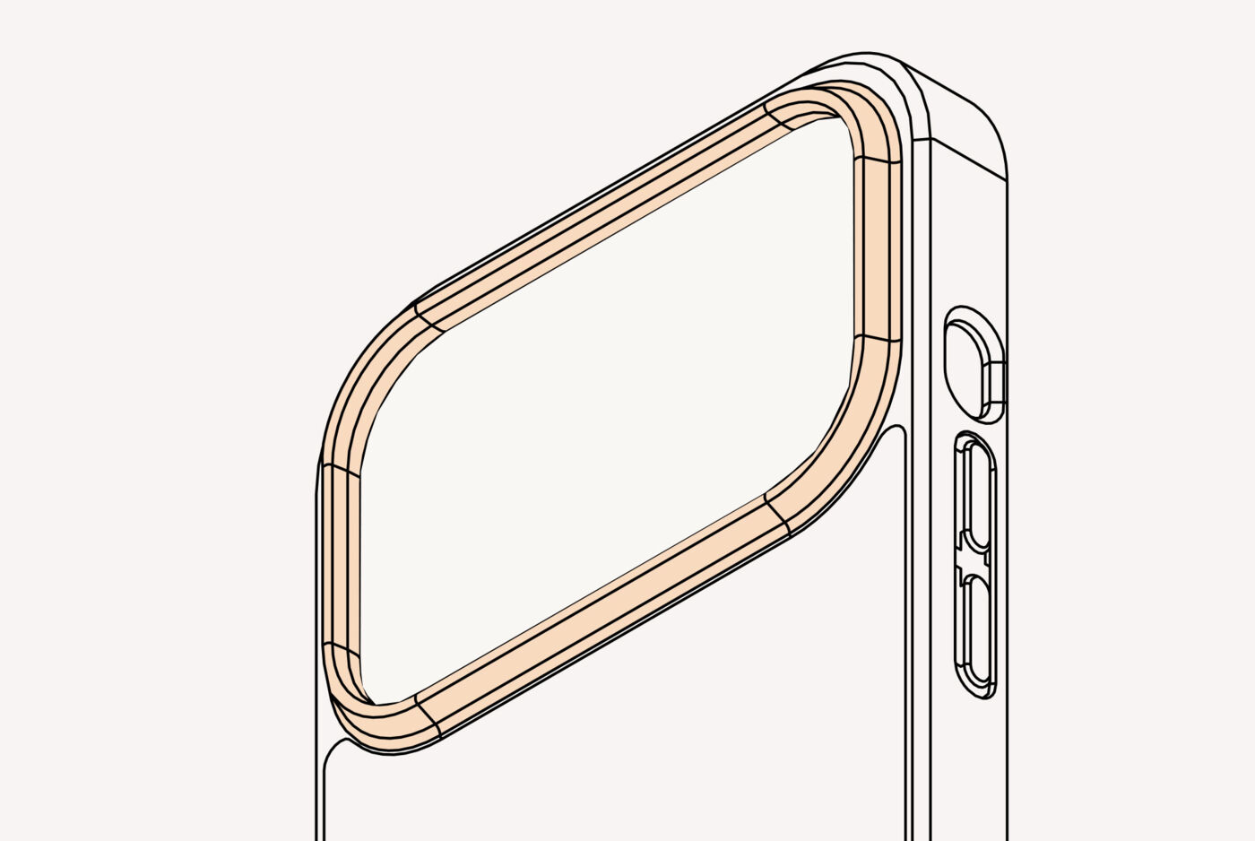 Funda móvil parte de la cámara
